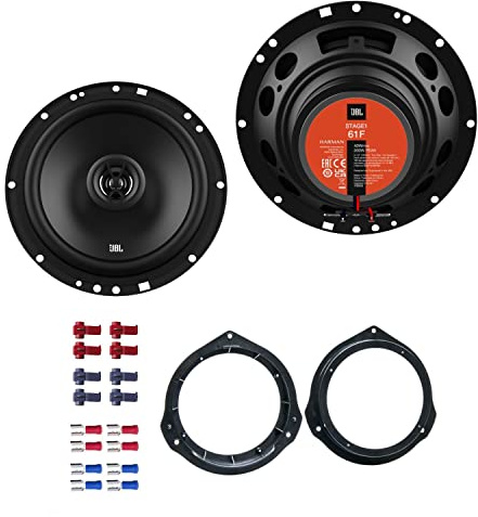 JBL Stage1 61F Lautsprecher mit Einbauset passend für Mercedes E-Klasse (W212) alle Türen vorne 400 W 165mm 2 Wege Koax