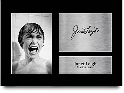 HWC Trading A4 Janet Leigh Psycho Geschenke Geducktes Signiertes Autogramm Foto für Fans von Film Memorabilien