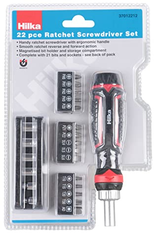 Hilka 37012212 22pce Ratchet Screwdriver Set