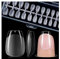 Gelike ec Capsule Americaine Ongle Gel, PMMA Faux Ongles Extra Court XS Ballerine 240 Pièces 12 Tailles, Soft Capsule Pose Americaine Ongle Transparente en Résine