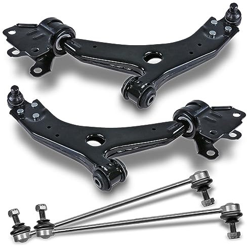 BESTPRICE 2x Querlenker Vorderachse, 2x Koppelstange vorne Kompatibel mit FORD C-MAX II, FOCUS Mk3, GRAND C-MAX