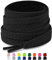 Puzeam 2 Paia Lacci Scarpe Piatti Colorati (16 Colori), Lacci per Scarpe Larghi da 8mm per Sneakers, Ginnastica, Sportive, Resistenti Stringhe - Nero 120