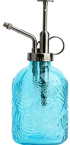 Zerodeko Glas-Pflanzensprühflasche Retro-Sprühflasche Mit Bronze-Kunststoff-Top-Pumpe Dekorative Feinnebel-Spritzgießkanne Für Indoor-Outdoor-Gartenpflanzen (350Ml)