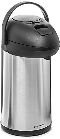 Forgast Termo con Bomba | Capacidad 4 Litros | Termo | Termo con Bomba | Termo de Acero Inoxidable Aislado | Botella Aislada | Cafetera con Bomba | Cómodo mango plegable