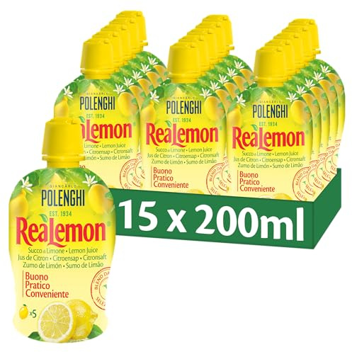 ReaLemon Lemon Juice 15 x 200ml - Tasty, Practical, Convenient - Blended from Selected Origins