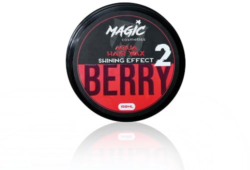 Magic Cosmetics Hair Styling Wax | Aqua Hair Wax | Matte Effekt | Starke Haltstruktur | Für alle Haartypen | Für Mann & Frau | Matt | 150ml (Beere)