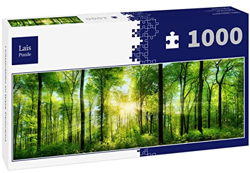 Lais Puzzle Lichtstrahlen im Wald, Panorama 1000 Teile Panorama