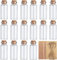 DITK-U 20pcs 10ml glass vials mini bottles with cork + 20 twine + 20pcs hang tags for DIY decoration,wedding gifts,party