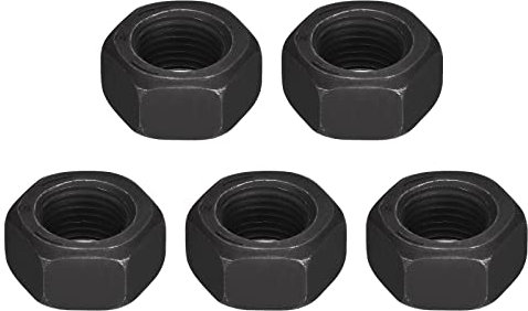 QUARKZMAN 9/16-18 Hex Écrous, Carbone Acier Grade 8.8 Noir Oxyde hex Écrou pour Vis Boulon, 5 de Paquet