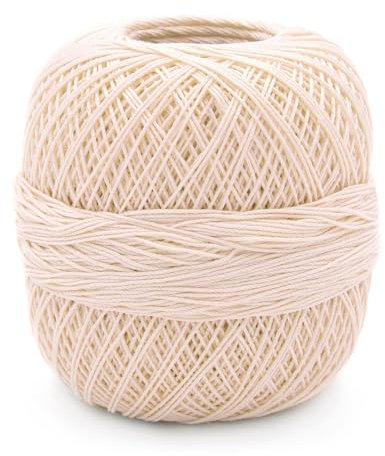 Häkelgarn 10 von Gründl, Filethäkelgarn,Stärke 10, 50 g / 280 m,100% Baumwolle, NS 1,25-1,5 (03 apricot)