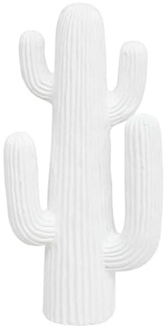 Atmosphera Créateur d'intérieur - Cactus Déco 4 Branches Rodrigo 38cm Blanc