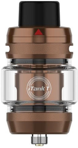 Vaporesso iTank T Atomizer | 6ml Auto-Open Top Fill Tank Fit Gti Mesh Coil(Gti 0.2 Ω / 0.4Ω Coil) for GEN 200 /GEN 80S/Armour Max/Armour S/GEN MAX/GEN SE Mod Vape Tank No Nicotine (Marrón)