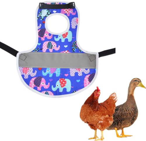 GXGM Huhn Weste,Wasserdicht Hühnersattel Warnweste für Hennen,Pet Reflective Vest,Einstellbar Henne Kleidung Geflügel Schürze Sattel für Haustiere-Schutzfeder für Hühnerentengans