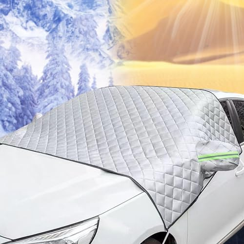 HDAJDWA Frontscheibenabdeckung Winter für VW Touran 2004-2024, Ultra-Dick Windschutzscheibenabdeckung, Autoscheibenabdeckung gegen Schnee, EIS, Frost, Staub, Sonne,245X145cm