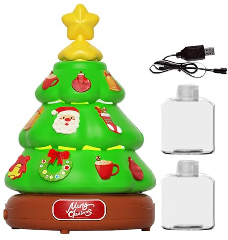 Árbol de Navidad con luces y música, caja de música LED de Navidad, caja de música LED festiva con luces para bodas, decoración de vacaciones y perfecta para niños