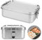 ALLOMN Caja Bento de acero inoxidable de 850 ml, paquete de 2 cajas de almuerzo con clip de bloqueo, contenedor de almacenamiento de alimentos a prueba de fugas para camping, viajes, escuela, trabajo