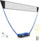 LIFEZEAL Ensemble de Badminton Portable, Filet Badminton avec 2 Volants, 2 Raquettes, Boîte de Rangement, Jeux Sport Extérieur et Intérieur avec Filet de Badminton (Bleu)