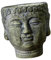 F Fityle Pot de Fleur tête de Bouddha, jardinière décorative, nouveauté, Vase à Fleurs, conteneur de Plantes pour Jardin, arrière-Cour, Centre de Table, Mousse