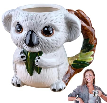 Koala - Taza de cerámica con diseño de Koala, adorable taza de té Koala | Koala Figure Bebidas, Koala - Taza de cerámica, Koala -Print - Taza, Koala Illustration Cup, Koala Graphikg