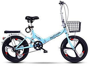 AJIRALTON Fahrräder 20 Zoll 6-Gang-Faltrad Damen Erwachsene Ultraleicht Variable Geschwindigkeit Tragbares Leichtes Erwachsenenfahrrad Für Männer/Blue/Size