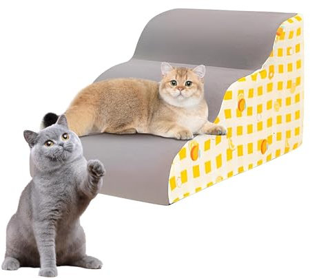 Escaleras para perros de espuma - rampa para perros ajustable | Rampa para perros multipropósito | Casa de cama alta, espuma de alta densidad, cubierta extraíble, rodillo de removedor de peluquería, r