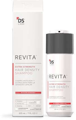 DS Laboratories Revita Extra Strength Hair Density Shampoo für Männer und Frauen, mit Nanoxidil, DHT-Blocker, stimuliert Follikel, stärkt und erhöht die Haardichte, 205 ml