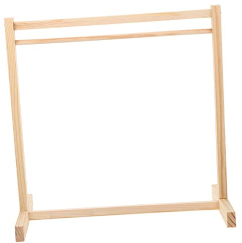 HONITANO Holzpuppenkleiderbügel Kleiderständer für Puppenbekleidung zur Aufbewahrung und Dekoration von Puppenkleidung Puppenmöbel und Zubehör