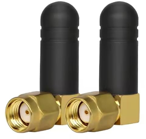 2 Pack | Mini WLAN Antenne mit RP-SMA Stecker | Dualband 5,8/2,4GHz 3dBi Omnidirektionale Externe Antenne | Signalverstärker Antenne für Router, FPV Drohne, Drahtlose Kamera, Motherboard