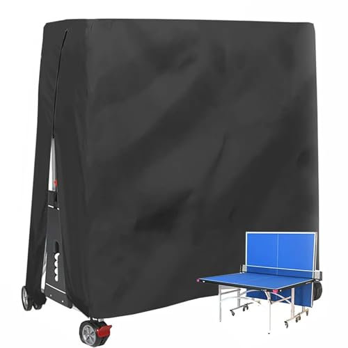 NEWFUN Tischtennisplatte Abdeckung, Abdeckung Tischtennisplatte Outdoor, Abdeckplane Tischtennisplatte, Wasserdicht, Geeignet Für Tischtennistische im Freien und in der Halle, 165 * 70 * 185 cm