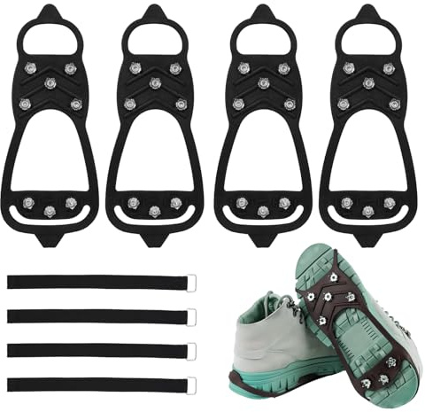 2 Winterschuhspikes, Schuhspikes, Winterschuh-Spikes, inkl. 8 Stacheln, geeignet für Winter, Sport, Wandern, Winter (M)