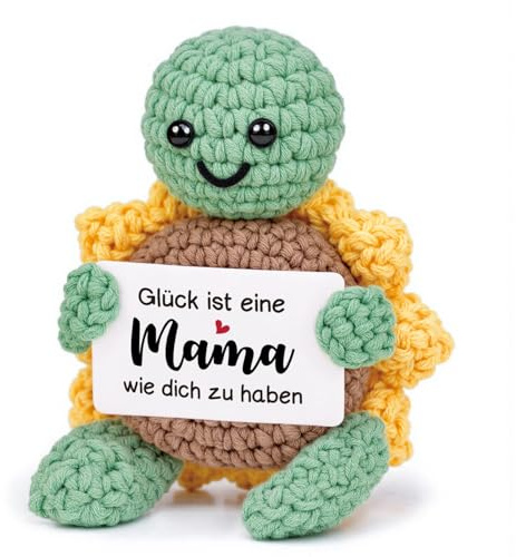 Geburtstagsgeschenk für Mama, Positive Handgemachte Schildkröte Figuren | Mama Geschenk, Mutter Geschen von Tochter Sohn zum Geburtstag Weihnachten Muttertag