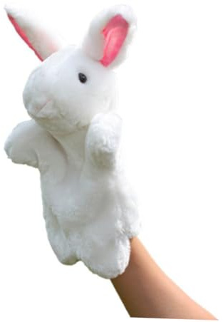 Supvox Handpuppe Kaninchen Plüsch Weiß Kinder Handpuppe Für Geschichten Erzählen Eltern Kind Spielzeug