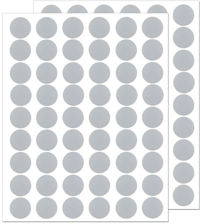 108 Stück Silbergrau Schraubenabdeckungen Selbstklebend, 21 mm PVC Rund Möbelaufkleber Abdeckungen, Abdeckkappen Staubdicht, für Wandschränke Schreibtische Möbel
