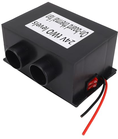 OVAQUIXI Tragbare Raumheizung, Elektrische Heizung aus Edelstahl mit Zwei Ausgängen, 600 W Leistung für Auto-Defogger und den Wintereinsatz