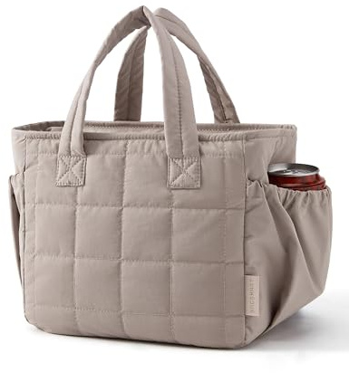 bagsmart Kühltasche Klein Lunchtasche, isoliert, auslaufsicher, tragbar, 6L | 2 Behälter+2 Getränke, 6h warm/12h kühl, PEVA-Futter, leicht reinigbar, 200g, vielseitig für Büro, Schule, Strand, Camping