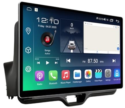 12,5 Zoll Ultra-Silm Bildschirm für Toyota Yaris GR Cross XP210 2020-2023 Android Auto Multimedia Stereo GPS Carplay Video Player Radio 2K QLED 1920 * 1200 (8 Core UIS8581 4+64GB Wifi 4G)