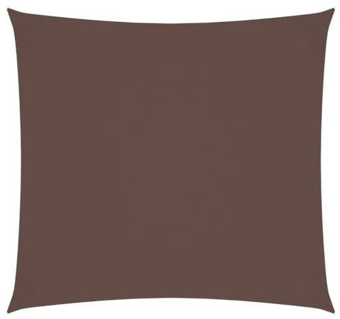Voile de Parasol carré 2x2 m Marron en Tissu Oxford Enduit PU Protection UV et résistance à l'eau pour terrasse Jardin Balcon avec Fixation Acier Inoxydable et Cordes incluses