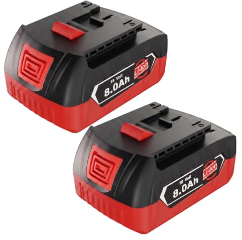 2Stück 8000mAh kompatibel mit Bosch Professional 18V GBA Akku | Nicht kompatibel mit Bosch PBA-Akkus 18 V, 2,5 A und 4,0 A