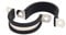 Sourcingmap 35mm Dia EPDM Rubber Lined U Shaped Pipe Tube Wire Clamps Clips 2pcs