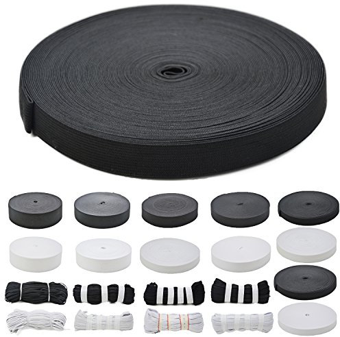 Roban Fashion Gummiband zum nähen 30mm 3cm breit 25 Meter Schwarz