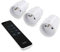 Set de 3 mini prises nano On/Off + télécommande - 2300W - Blanc et Noir - DiO