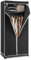 GOPLUS Kleiderschrank Stoff, Stoffschrank mit Reißverschluss & Kleiderstange, Stoffschrank Stoffkleiderschrank klappbar für Schlafzimmer, 74 x 50 x 172cm (Schwarz)