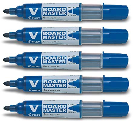 Pilot V Boardmaster Begreen Blackboard Marker Set of 5 Blueaa