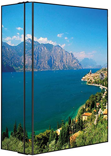 banjado Medizinschrank abschliessbar mit Motiv Gardasee 35x46x15cm - großer Arzneischrank für die Hausapotheke - Medikamentenschrank aus Metall zur Medikamenten Aufbewahrung