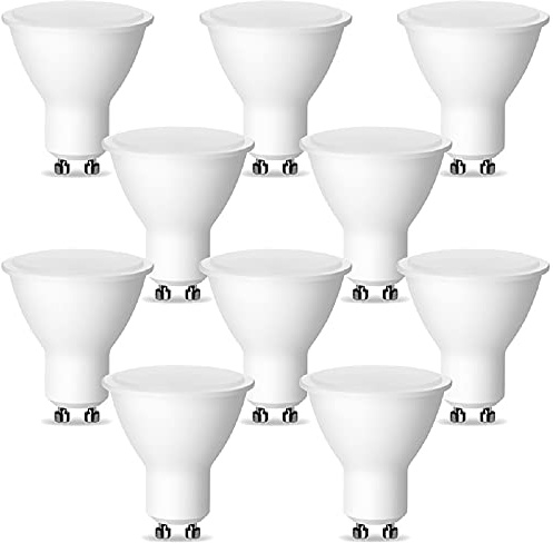 Kwazar Luminaire 10 Stück GU10 LED Lampen 7W, 500 Lumen, Neutralweiß 4000K, 120° Strahlwinkel, Ersetzt 65W Halogenlampen, Reflektorlampen für Decken- und Akzentbeleuchtung