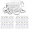 Nsiwem Porte-Clés Photo 30 Pièces Porte Clé Transparent en Acrylique avec Anneau Porte Cle Personnalise Porte Clef Photo Porte Clé Vide Keychain