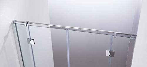 Barras de apoyo/soporte ajustable máximo 200 cm, de la pared al vidrio para mamparas de ducha, acero inoxidable, para cristal de 8/6 mm.