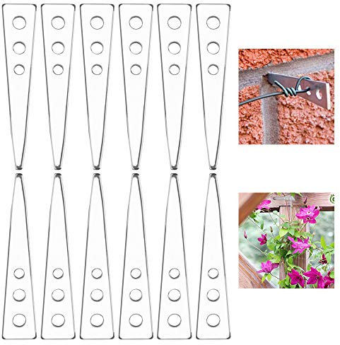KBNIAN 12PCS Clous à Béton Trois Trous Clou en Fer Crochets Muraux Clou de Ciment Crochets Muraux a Visser Clous en Métal pour la Formation de Plantes Grimpantes au Plafond - Plantes - Fixation Murale