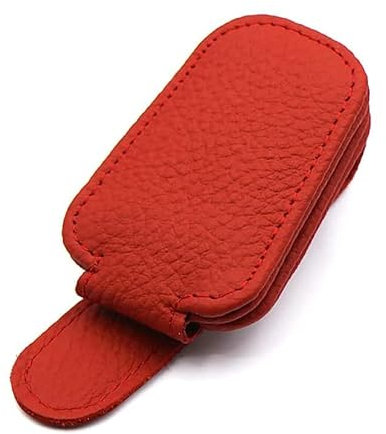 Brillenhalter Für Auto, brillenhalter Auto Magnet, Auto Sonnenblende Clip, Brillen Aufhänger Und Ticketkarten Clip Brillenmontage Für Auto,Rot