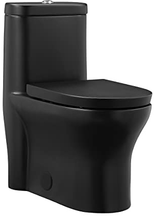 Monaco One-Piece Elongated Toilet Dual-Flush, Matte Black 1.1/1.6 gpf